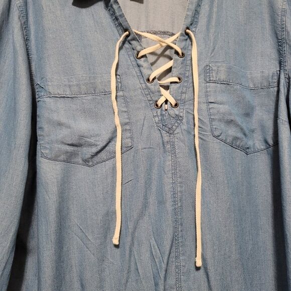 Old Navy Denim Tunic Top L - Picture 3 of 8